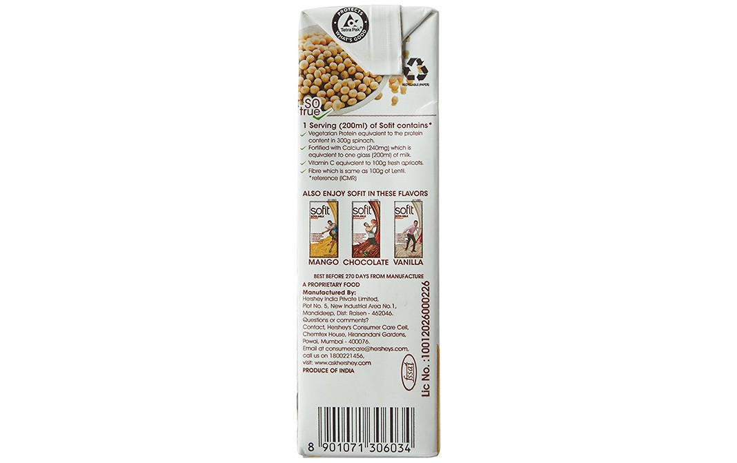 Sofit Soya Milk Kesar Pista   Tetra Pack  200 millilitre